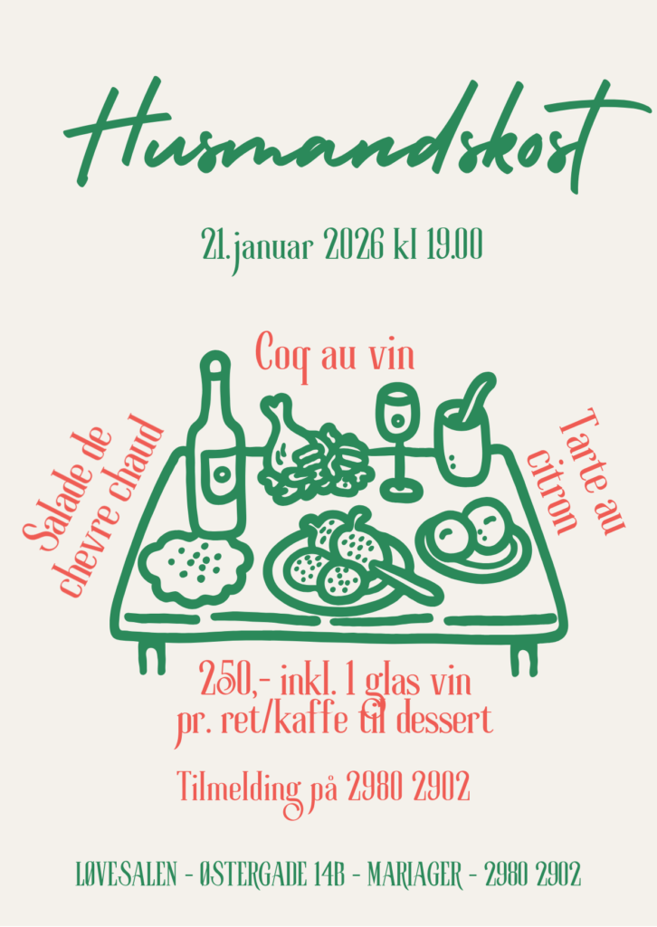 Menu for 21. januar husmandskost